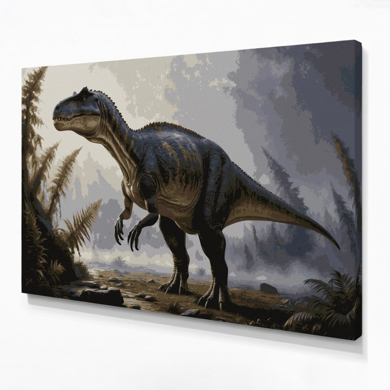«Dinosaur Argentinosaurus», art mural sur toile noire