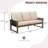Wood Patio Sofa With Cushions-1842850022