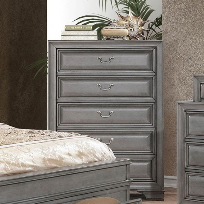 Goldene 36'' W 5 - Drawer Dresser, Gray