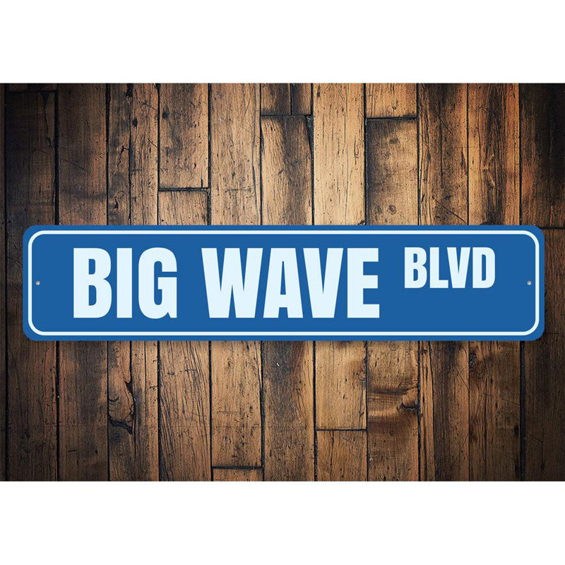 Plaque en aluminium Big Wave, H 6 po x l 24 po x P 0,063 po