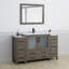 Meuble-lavabo simple 60 po avec plateau et miroir-122499364