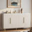Buffet avec tablettes réglables et panneau cannelé à 4 portes-1694063857
