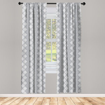 Damask Semi-Sheer Rod Pocket Sliding Panel