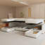 Grand canapé modulaire moderne, canapé modulaire en U avec fonction de rangement-723047032