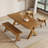 Brown Rectangular Solid wood Butterfly Leaf Dining Table-1787592792