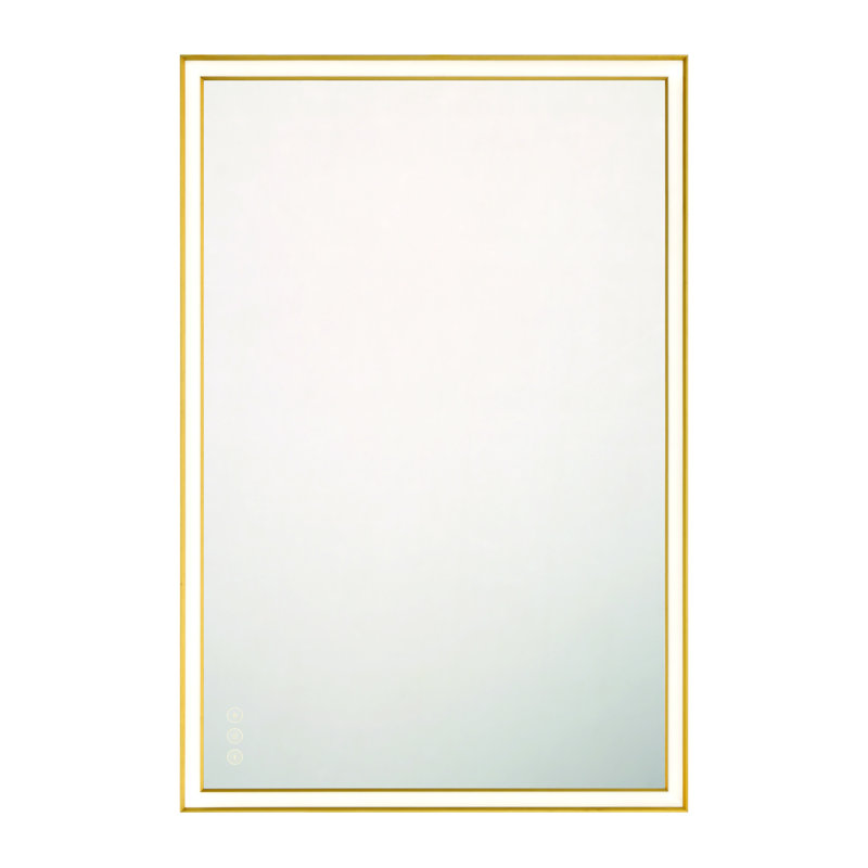 Miroir Nixon, Doré, 36 po x 24 po, Rectangle