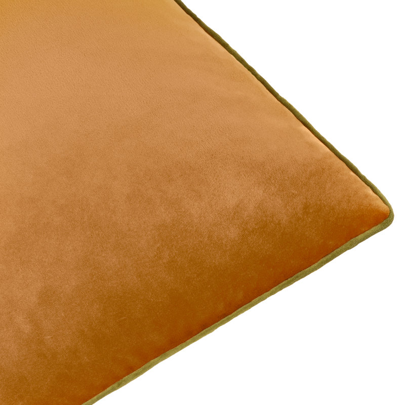 Meridian Square Cushion, Orange, Feather, Square 45cm