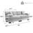 84" Chenille Upholstered Loveseat Sofa with Memory Foam Cushions and Pocketed Coil Springs-1532581271