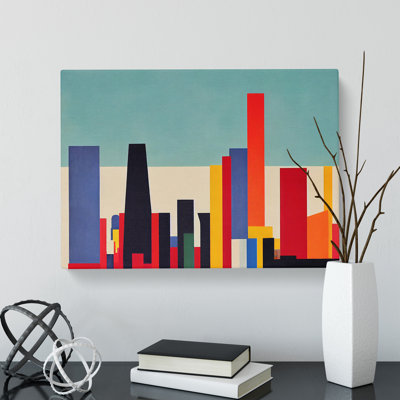 Evolving Abstract Skyscrapers - Wrapped Canvas