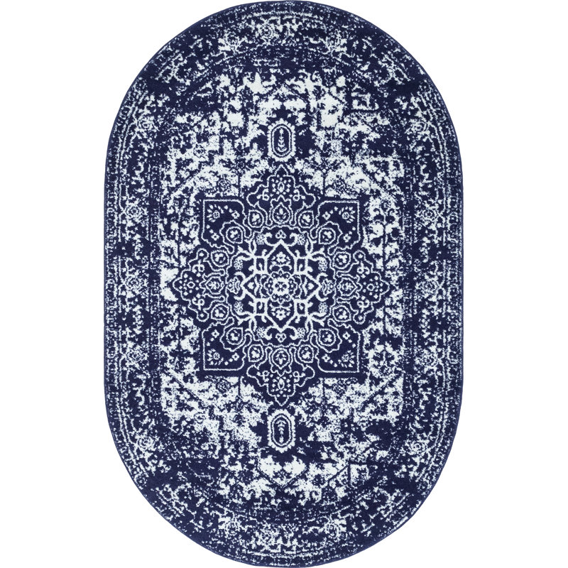 Oriental Area Rug, Oval 152 x 244cm