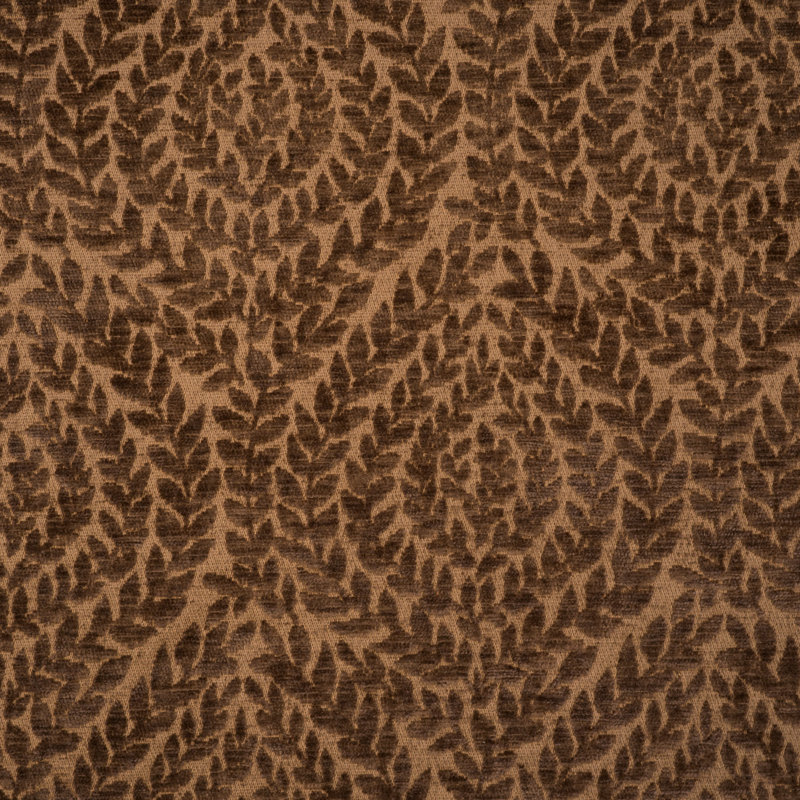 Botanical Design Chenille Jacquard Upholstery Fabric, Fawn