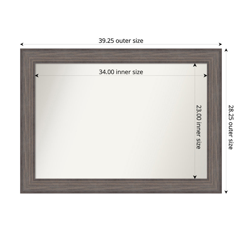Miroir Hannaley, Rectangle, 28,25 po x 39,25 po