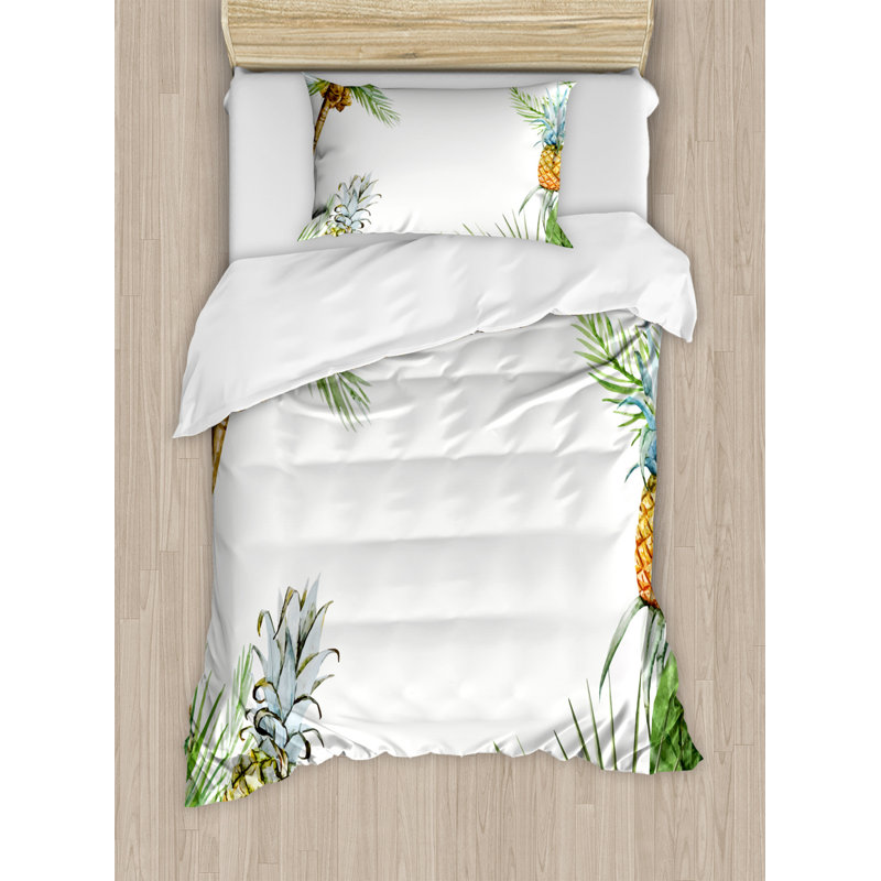 Coastal Polyester Duvet Cover, Twin Duvet Cover + 1 Standard Sham