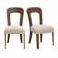 Ensemble de 2 chaises de salle à manger rembourrées avec pieds en bois d'hévéa massif, capacité de poids de 330 lb-121093606-121093605