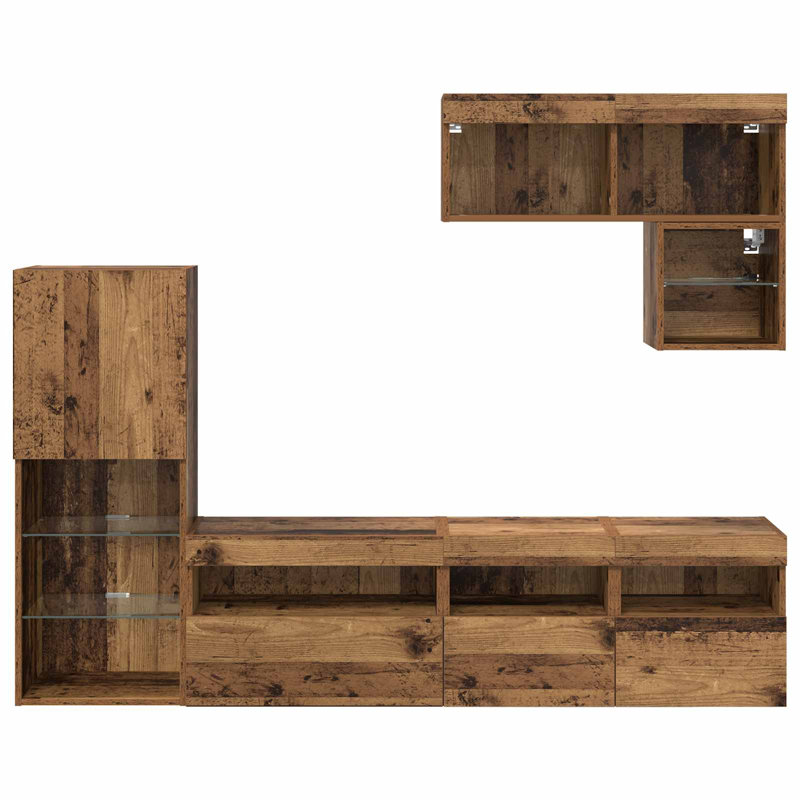 Unfinished TV Stand for TVs up to 40", Old Wood