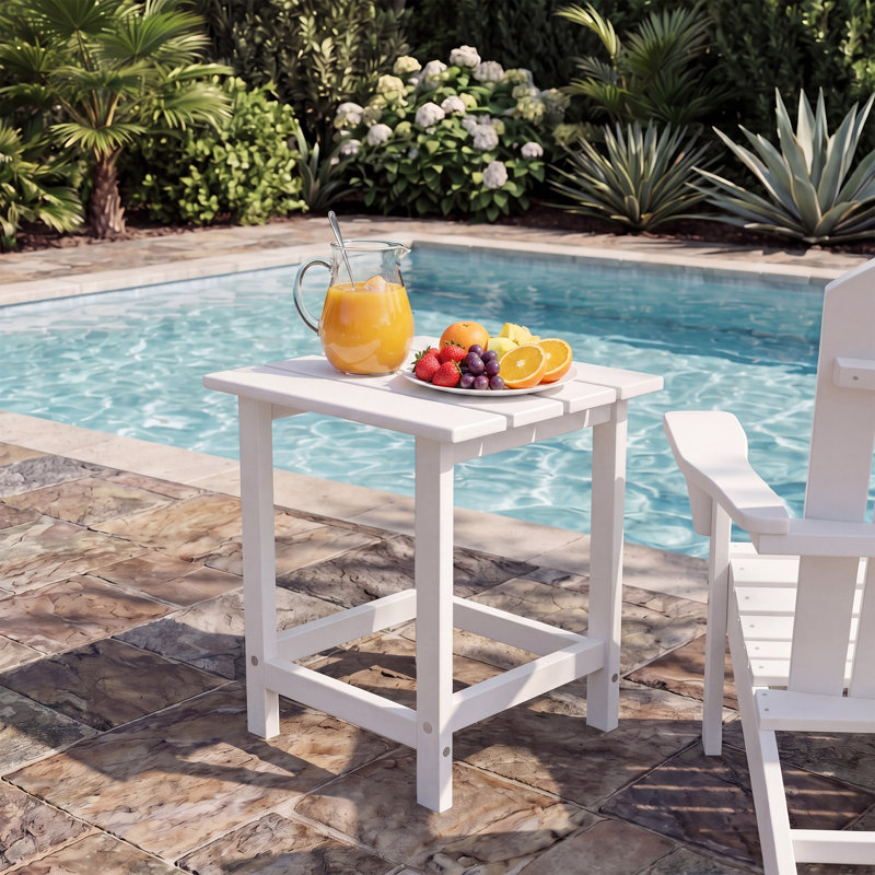 Table de bout pour l'extérieur Adirondack, Blanc