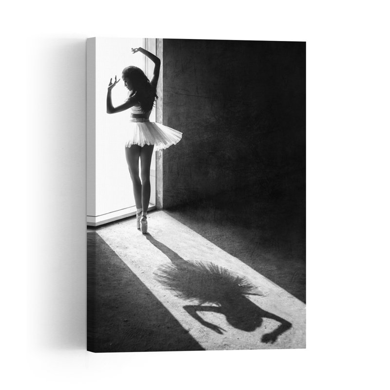 Silhouette de ballerine spectaculaire, impression murale abstraite élégante et spectaculaire, H 24 po x l 16 po