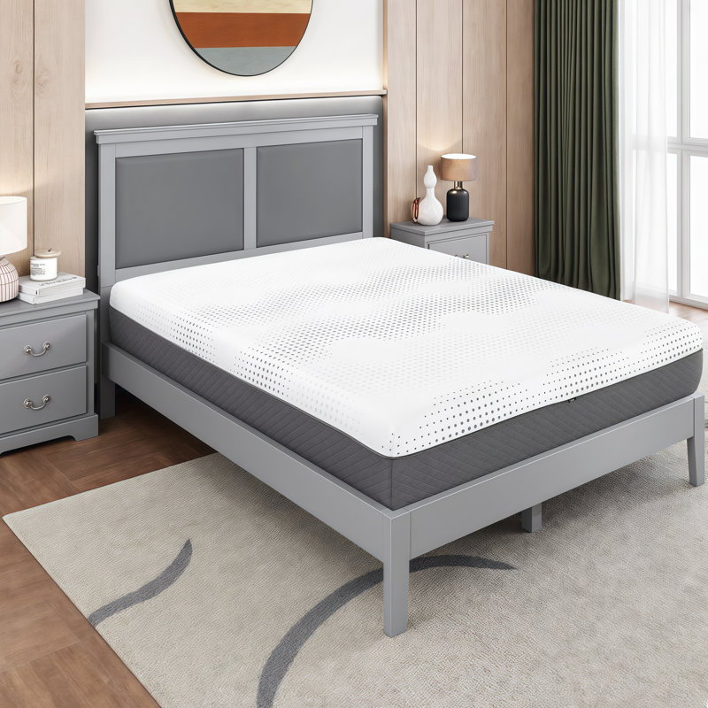 Matelas hybride en mousse viscoélastique de refroidissement et ressorts ensachés 12 po LUMERIS, Grand lit