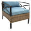 Ensemble de canapé de conversation modulaire 4 pièces pour patio - ensemble de canapé d'angle pour l'extérieur avec osier en rotin KD.