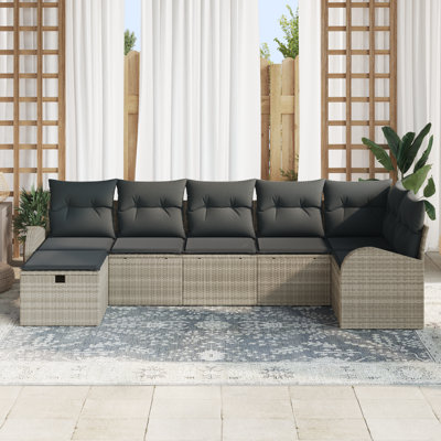289cm Wide Patio Sofa with Cushions