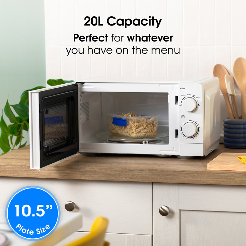 Abode AMM2005, 20L Manual Microwave in White