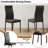 Faux Marble Dining Table Set 3 Piece, Modern Small Kitchen Table with 2 PU Upholstered Chairs, Space-Saving Square  Set for Apartment-332719254