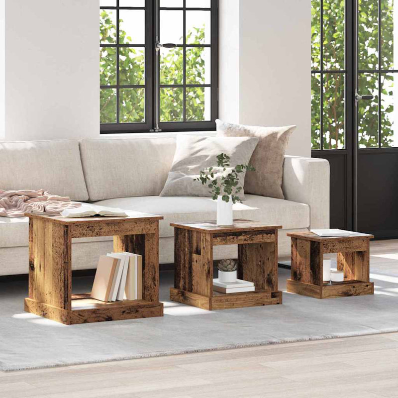 Coffee Table with Storage, Old Wood