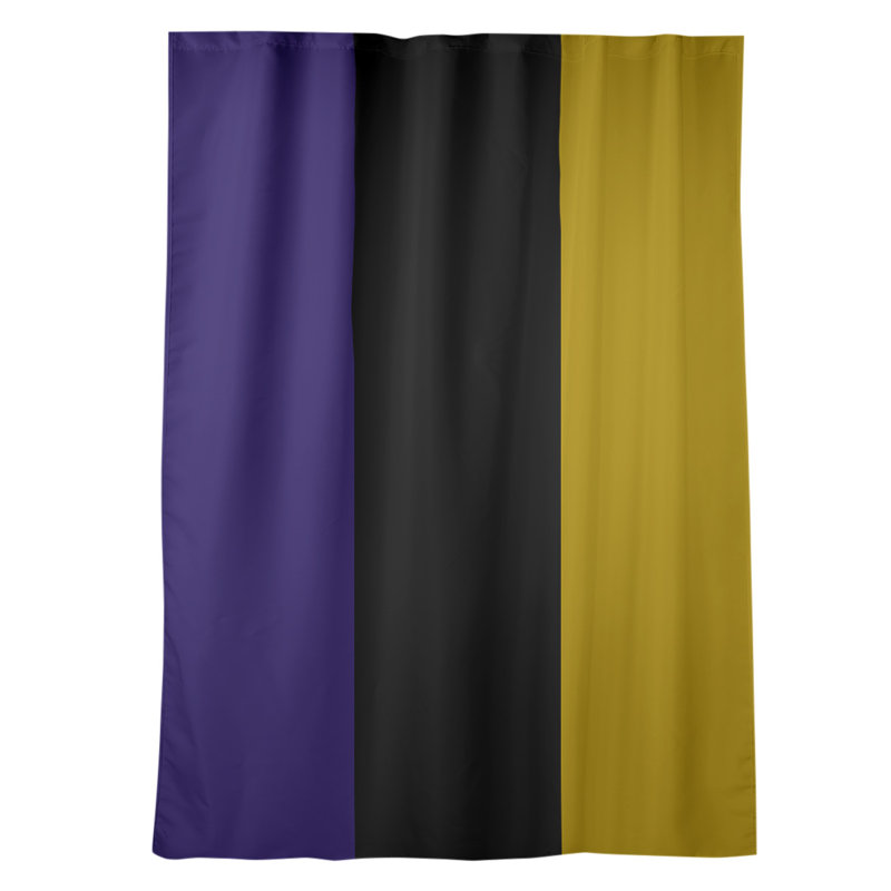 Panneau de rideau simple obscurcissant avec passe-tringle Miami Baseball, Black
