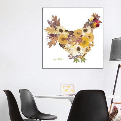 Chicken 1 Piece Wrapped Canvas Wall Art
