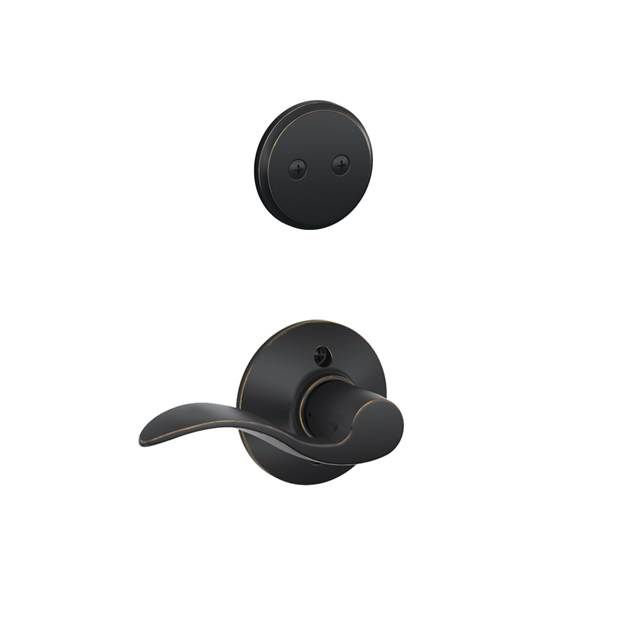 Accent Inactive Interior Lever Dummy Entry Set (Exterior Portion Sold Separately), Aged Bronze, Right
