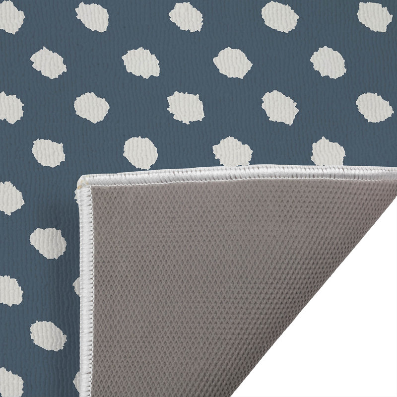 Paillasson Grunge Dot, Blue, L 21 po x L 34 po