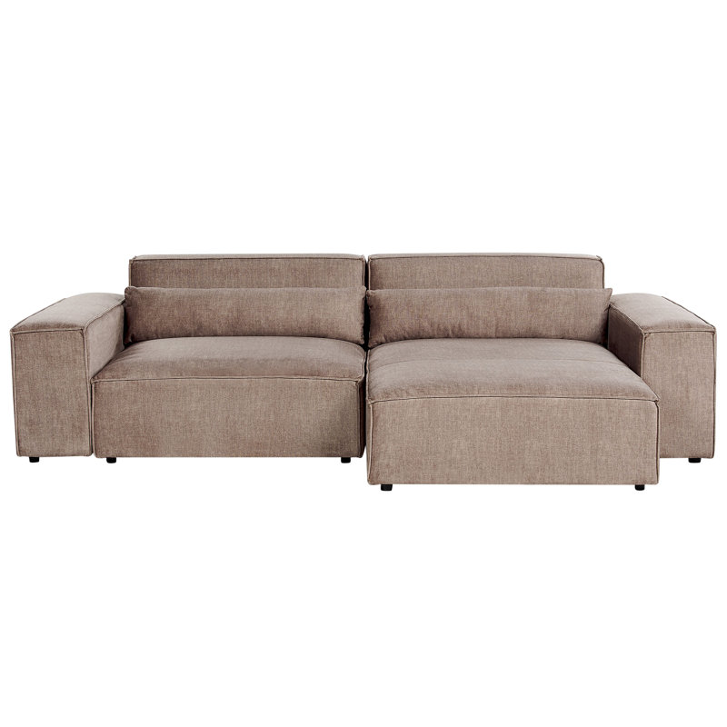 Boleslovas Sofa & Chaise, Left Hand Facing, Brown
