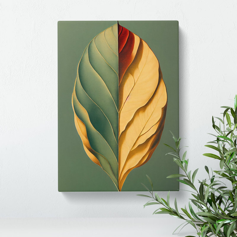 A Pleasing Leaf - Print, No Matte, 50cm H x 35cm W x 3cm D, Wrapped Canvas