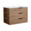 30 Inch Minimalist Style Wall Mounted Bathroom Vanity with Resin Sink with Side Shelves