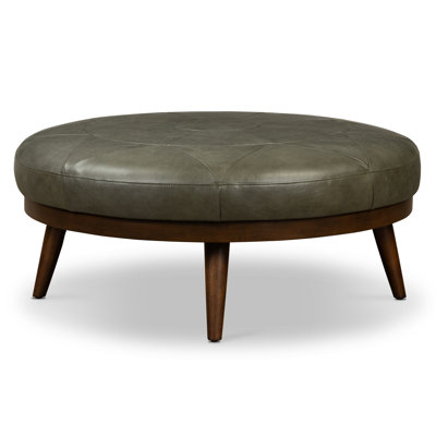 Gio Full-Grain Genuine Italian Leather Ottoman