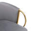 Ensemble de 2 tabourets de bar, 30 po, velours + pieds dorés, repose-pieds chromé, gris | Idée de cadeau