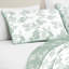 Ensemble de courtepointe 3 pièces vert et blanc-123987476