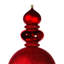 Ornement en faïence rouge de 62 po avec finitions brillantes, mates et paillettes Vickerman-488442701