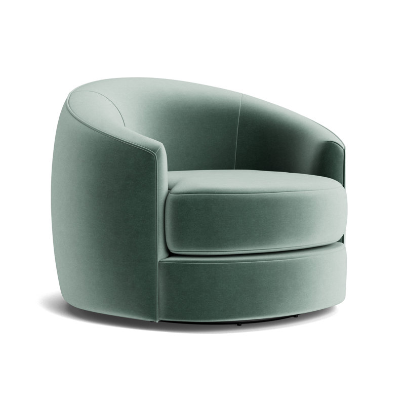 Giselle Full Swivel Chair, Performance Velvet - Jade