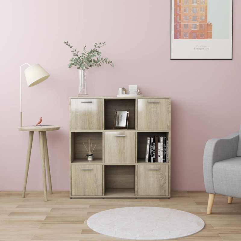 Atkin 90cm H x 90cm W Cube Bookcase, Sonoma Oak