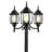 Black Aluminum 3-Light 85.43" H Lamp Post Lanterns