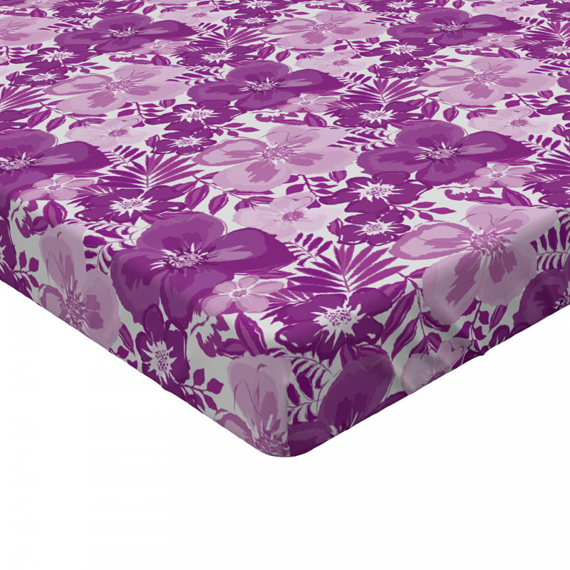 Microfiber Floral Fitted Sheet, Twin XL Fitted Sheet