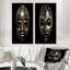 «Ethnical Traditional African Mask» - ensemble d'art mural tribal africain de 2 pièces-936461188-936461192