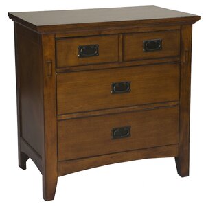 (2) Kaelyn 4 - Drawer Bachelor's Chest of Drawers. (BID IS FOR A TOTAL OF 2 NIGHSTANDS.)