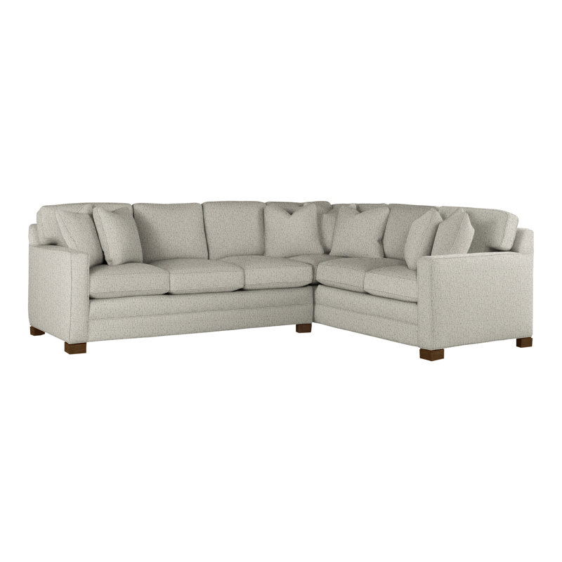 American Bungalow 2-Piece Hillcrest L-Sectional, Tuck Metal, Havana