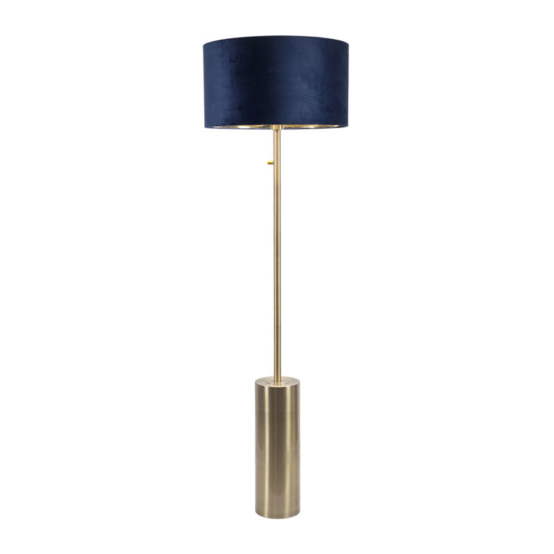 Ailanny 150cm Mirrored Traditional Floor Lamp, Blue/Gold, Yes