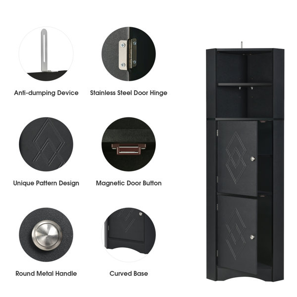 Hokku Designs Ludly Corner Bathroom Cabinet | Wayfair