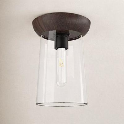 Tabitha Single Light Glass Flush Mount