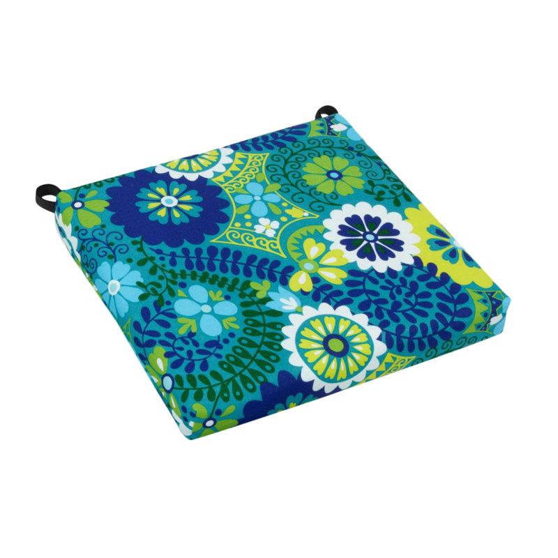 Outdoor 3'' Seat Cushion, Luxury Azure