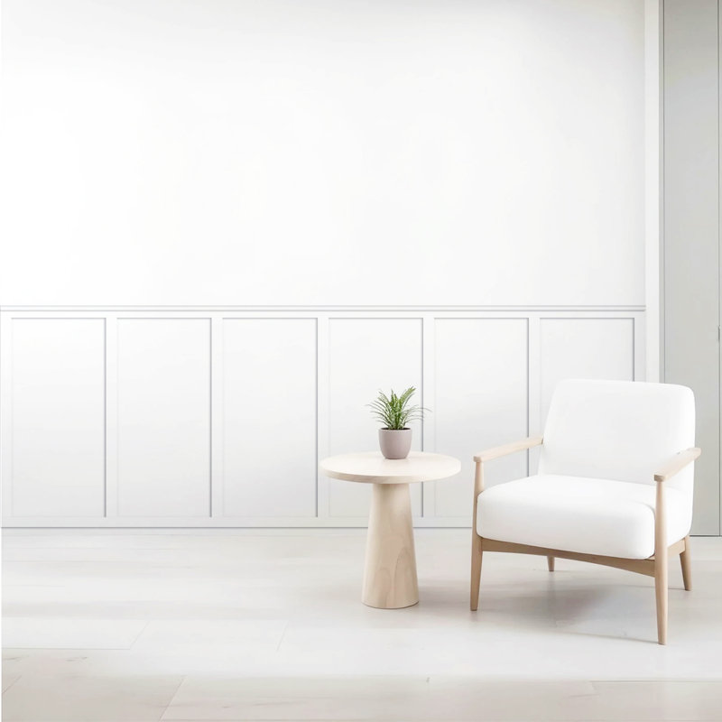 Art3d Premade Board and Batten Paintable Wainscoting Kit, White Primed Polystyrene Accent Wall Panel,Chair Rail Molding for Home Decor